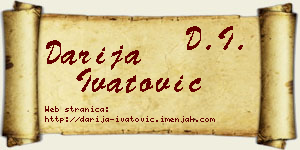 Darija Ivatović vizit kartica